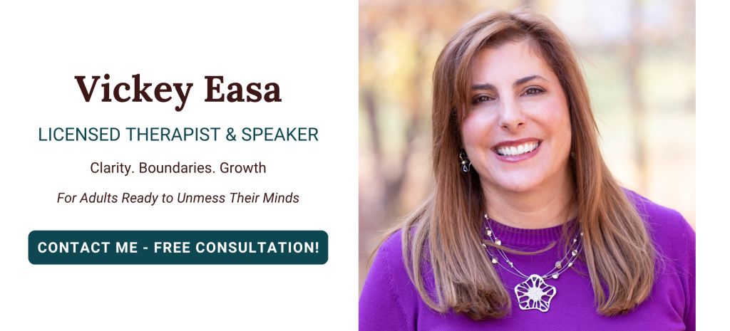 Vickey Easa - Licensed Therapist and Speaker in Norwood, MA and Boston areas
